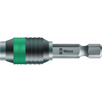 Wera 889/4/1 K Rapidaptor Universalhalter, 1/4", Adaptador de tuerca spinner negro/Verde