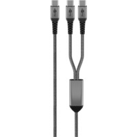 goobay Cable USB 2.0, conector USB-C > conector USB-C negro/Gris