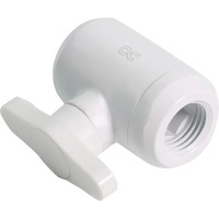 Alphacool Válvula de bola Eiszapfen 2 x G1/4 rosca interior, Piezas de la válvula blanco