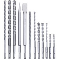 EINHELL Juego de cinceles y brocas SDS Plus, 12 piezas, Juego de taladro y cincel 