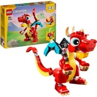 LEGO Creator Dragón Rojo, Juegos de construcción Juego de construcción, 6 año(s), Plástico, 149 pieza(s), 185 g