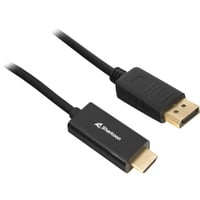 Sharkoon Cable adaptador Displayport 1.2 > HDMI 4K negro
