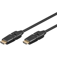 goobay 61286, Cable negro/Dorado