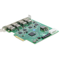 DeLOCK Tarjeta PCI-E x4 a 4 x USB-A 5 Gbps Doble Canal, Tarjeta de interfaz 