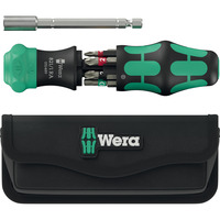 Wera Kraftform Kompakt 28 RA con bolsa, Conjuntos de bits negro/Verde