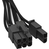 be quiet! CP-6610 0,6 m, Cable negro, 0,6 m, PCI-E (6+2 pin), PCI-E(6+2 pin), Macho, Macho, Derecho