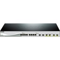 D-Link DXS-1210-12TC/E switch Gestionado L2 10G Ethernet (100/1000/10000) 1U Negro, Plata, Interruptor/Conmutador Gestionado, L2, 10G Ethernet (100/1000/10000), Montaje en rack, 1U