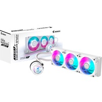 GIGABYTE AORUS WATERFORCE II 360 ICE Refrigerador de CPU líquido AIO - 3x ventiladores ARGB de 120 mm, mecanismo de conexión deslizante, DAISY-CHAIN, compatible con Intel LGA 1851 y AMD AM5, Refrigeración por agua blanco, mecanismo de conexión deslizante, DAISY-CHAIN, compatible con Intel LGA 1851 y AMD AM5, Sistema de refrigeración líquida todo en uno, 12 cm, Blanco