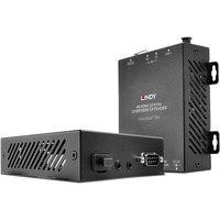 Lindy Extensor KVM de fibra óptica 300m, Alargador de HDMI negro