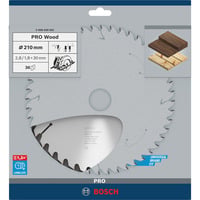 Bosch PRO Wood hoja de sierra circular, Ø 210mm, 36 dientes 