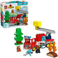 LEGO DUPLO Town Camión de bomberos con manguera y bombero, Juegos de construcción 