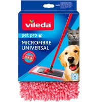 Vileda Funda de repuesto para fregona Pet Pro MICROFIBRE UNIVERSAL, Cubierta de la fregona rojo