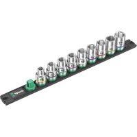 Wera Barra magnética para dados C 4 Zyklop Juego de dados para llave de vaso 1/2", Llave de tubo negro/Verde