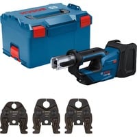 Bosch Herramienta de prensado a batería GPT 18V-19 Professional solo, 18Volt, Kit M, Máquina de la prensa azul