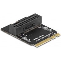 DeLOCK Adaptador M.2 Key A+E conector a ranura Key M angular con soporte, Tarjeta de interfaz 