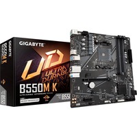 GIGABYTE B550M K Placa base - Procesadores AMD Ryzen 5000, hasta 4733 MHz DDR4, 1xPCIe 4.0 + 1xPCIe 3.0 M.2, LAN 1GbE, USB 3.2 Gen 1 hasta 4733 MHz DDR4, 1xPCIe 4.0 + 1xPCIe 3.0 M.2, LAN 1GbE, USB 3.2 Gen 1, AMD, Zócalo AM4, AMD Ryzen 3000 Series, AMD Ryzen 4000 Series, AMD Ryzen 5000 Series, Zócalo AM4, DDR4-SDRAM, 128 GB