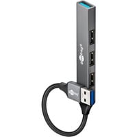 goobay 74456, Hub USB gris claro