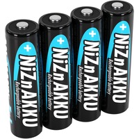 Ansmann 1322-0005 pila doméstica Batería recargable AA Níquel-zinc (NiZn) Batería recargable, AA, Níquel-zinc (NiZn), 1,65 V, 4 pieza(s), 1500 mAh