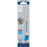 Bosch 2 608 657 407 hoja de sierra de calar, de sierra de marquetería y de sierra recíproca Hoja para sierra recíproca Bimetálico 5 pieza(s) Hoja para sierra recíproca, Pipa, Perfil, Chapa metálica (de mediano espesor), Bimetálico, 1,8 mm, 2,6 mm, 1,25 mm