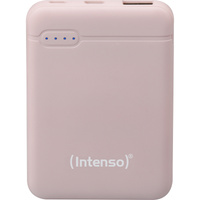 Intenso XS5000 Polímero de litio 5000 mAh Rosa, Banco de potencia rosa, 5000 mAh, Polímero de litio, Rosa