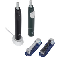 Procter & Gamble iO Series 2 Adulto Cepillo dental vibratorio Negro, Verde, Cepillo de dientes eléctrico verde oscuro/Negro, Adulto, Cepillo dental vibratorio, Cuidados diarios, Sensible, Super sensitive, Negro, Verde, 2 min, Alrededor