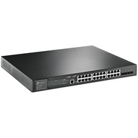 TP-Link Omada SG3428XMP switch Gestionado L2+ Gigabit Ethernet (10/100/1000) Energía sobre Ethernet (PoE) 1U Negro, Interruptor/Conmutador Gestionado, L2+, Gigabit Ethernet (10/100/1000), Energía sobre Ethernet (PoE), Montaje en rack, 1U