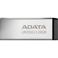 ADATA UR350 unidad flash USB 128 GB USB tipo A 3.2 Gen 1 (3.1 Gen 1) Negro, Plata, Lápiz USB níquel/Negro, 128 GB, USB tipo A, 3.2 Gen 1 (3.1 Gen 1), 100 MB/s, Tapa, Negro, Plata