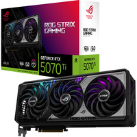 ASUS ROG -STRIX-RTX5070TI-16G-GAMING NVIDIA GeForce RTX 5070 Ti 16 GB GDDR7, Tarjeta gráfica GeForce RTX 5070 Ti, 16 GB, GDDR7, 256 bit, 7680 x 4320 Pixeles, PCI Express 5.0