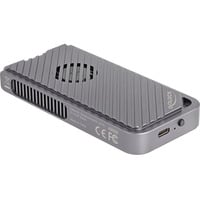 DeLOCK Carcasa para unidad M.2 NVMe USB 40 Gbps estilo gaming, Caja de unidades gris