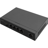 Digitus 4+1 puertos Gigabit PoE, Interruptor/Conmutador negro