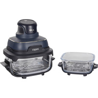 Ninja CRISPi 4 en 1 freidora de aire caliente portátil de vidrio "Cyber Space" gris azul oscuro/Transparente