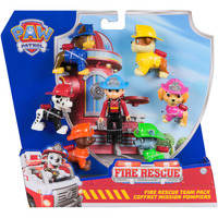 Spin Master PAW Patrol, paquete de equipo Fire Rescue con 7 figuras de acción coleccionables, con Ryder y los 6 cachorros de la patrulla, juguetes para niños y niñas a partir de 3 años, Muñecos PAW Patrol , paquete de equipo Fire Rescue con 7 figuras de acción coleccionables, con Ryder y los 6 cachorros de la patrulla, juguetes para niños y niñas a partir de 3 años, 3 año(s), Multicolor