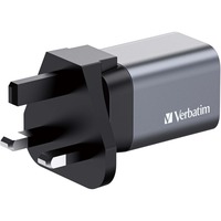 Verbatim GNC-35 Universal Negro, Gris Corriente alterna Carga rápida Interior, Cargador gris, Interior, Corriente alterna, 20 V, Negro, Gris