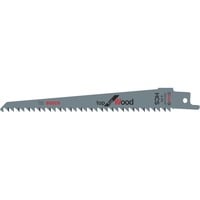 Bosch 2608650551 Sabre saw blade Acero de alto carbono (HCS) 100pieza(s), Hoja de sierra Sabre saw blade, Aglomerado, De plástico, Madera contrachapada, Madera, Acero de alto carbono (HCS), 4,3 mm, 15 cm, 100 pieza(s)