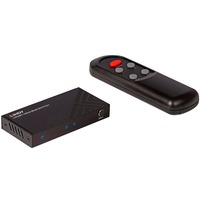 Lindy 38337 interruptor de video HDMI, Conmutador HDMI negro, HDMI, MicroUSB, Metal, Negro, 60 Hz, 48 Gbit/s