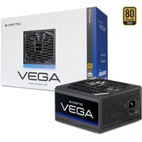 Chieftec Vega PPG-850-S Watt unidad de fuente de alimentación 850 W 20+4 pin ATX ATX Negro, Fuente de alimentación de PC negro, 850 W, 100 - 240 V, Sobreintensidad, Sobretensión, Sobrevoltaje, Sobrecalentamiento, Cortocircuito, Surge & inrush..., 20+4 pin ATX, 60 cm, 400 mm