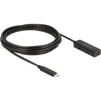 DeLOCK Cable de extensión activo USB 3.2 Gen 2, conector USB-C > toma USB-C, Cable alargador negro