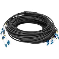 Digitus Cable de fibra óptica universal Breakout, dúplex, conector LC/UPC, monomodo OS2 negro