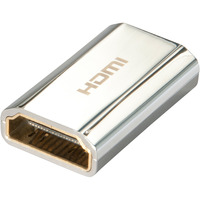 Lindy Acoplador HDMI doble, Embrague cromado