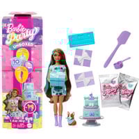 Mattel Barbie Party Unboxed Serie Cumpleaños de Mascota - vestido azul, Muñecos 