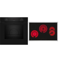 Neff B1CCC0AK3 + T18SDH9L0 sets de electrodoméstico de cocina Cerámico Horno eléctrico, Juego para horno negro/Acero fino, Cerámico, 4 zona(s), Vidrio y cerámica, Negro, Tocar, 79,5 cm
