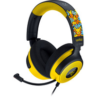 Razer Kraken V4 X - Pokémon Kanto Starters Edition, Auriculares para gaming negro/Amarillo