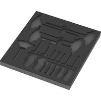 Wera 9813 Inserto de espuma para juego de destornilladores Hex 1, vacío, Depósito negro/Gris