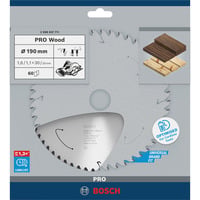 Bosch 2 608 837 711 hoja de sierra circular 19 cm 1 pieza(s) Madera noble, Madera blanda, 19 cm, 3 cm, 1,1 mm, 7900 RPM, 1,6 mm