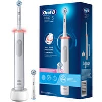 Braun Pro Sensitive Clean Pro 3 Adulto Cepillo dental oscilante Blanco, Cepillo de dientes eléctrico blanco, Adulto, Cepillo dental oscilante, Cuidados diarios, Sensible, Blanqueador, Blanco, 4 x 30 s, Sensitive White