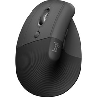 Logitech Lift for Business, Ratón grafito, mano derecha, Diseño vertical, Óptico, RF Wireless + Bluetooth, 4000 DPI, Grafito