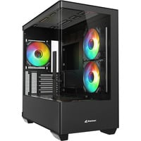 Sharkoon ELITE SHARK CM100 Reacondicionado, Cajas de torre negro