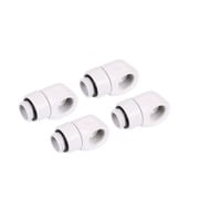 Alphacool Conector en L giratorio Eiszapfen G1/4 AG a G1/4 IG - White, Conexión blanco