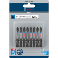 Bosch Juego de puntas para atornillar PRO Impact Control PH2, 8 piezas, Conjuntos de bits 