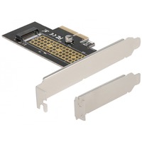DeLOCK 90047 tarjeta y adaptador de interfaz Interno M.2, Tarjeta de interfaz PCIe, M.2, PCIe 4.0, Verde, Gris, PC, Windows 10, Windows 10 x64, Windows 8.1, Windows 8.1 x64